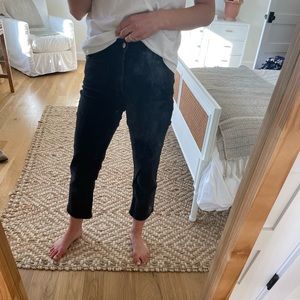 H&M Vintage Straight Crop Washed Black Jean